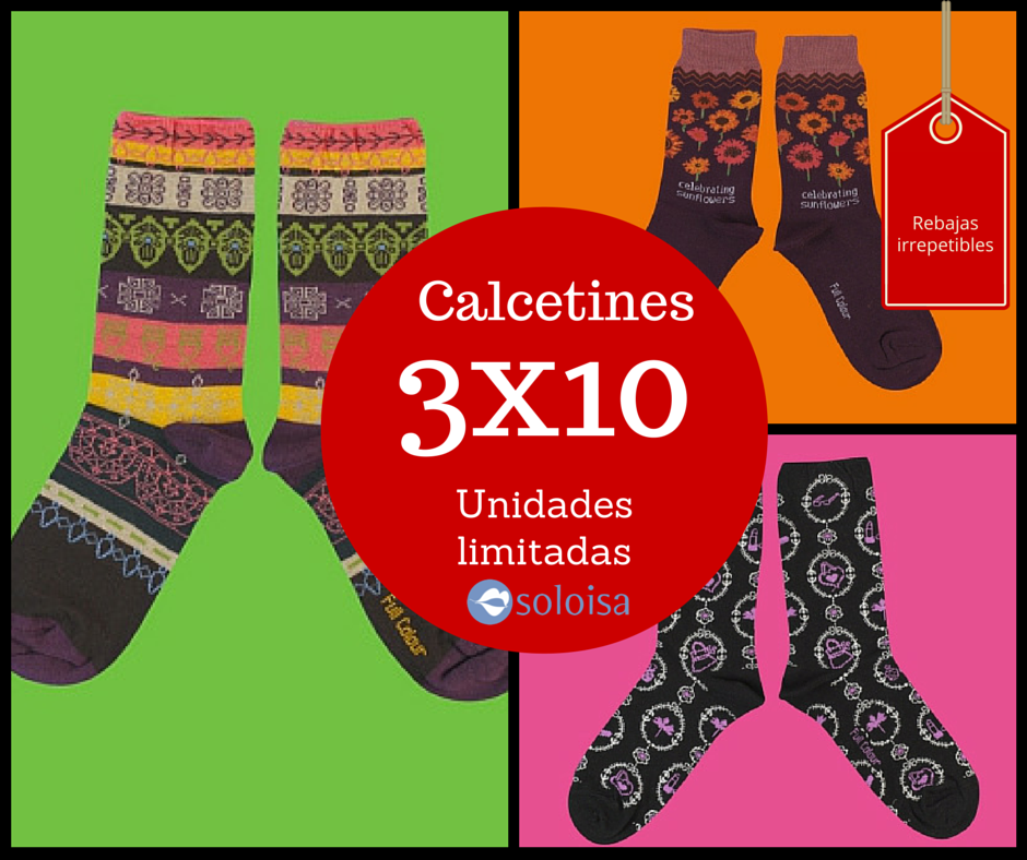 Ejemplo de pack de 3 calcetines de Full Colour por 10 € en Soloisa Corseteria Rebajas en calcetines de Full Colour. Pack de 3 por 10 €, en Soloisa Corseteria