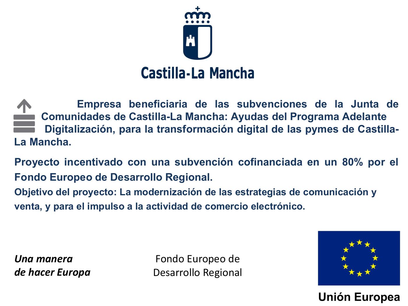 Cartel Publicidad FEDER digitalización JCCM