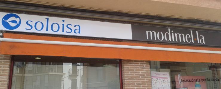 Fachada y rótulo Soloisa-Modimel·la